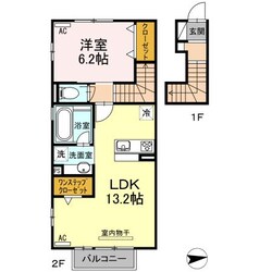 新川町駅 徒歩8分 2階の物件間取画像